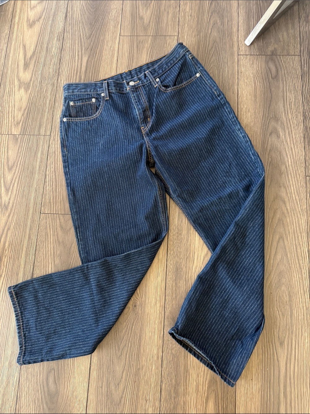Levi's Blue Pinstripe Back Pocket Jeans 31 x 30